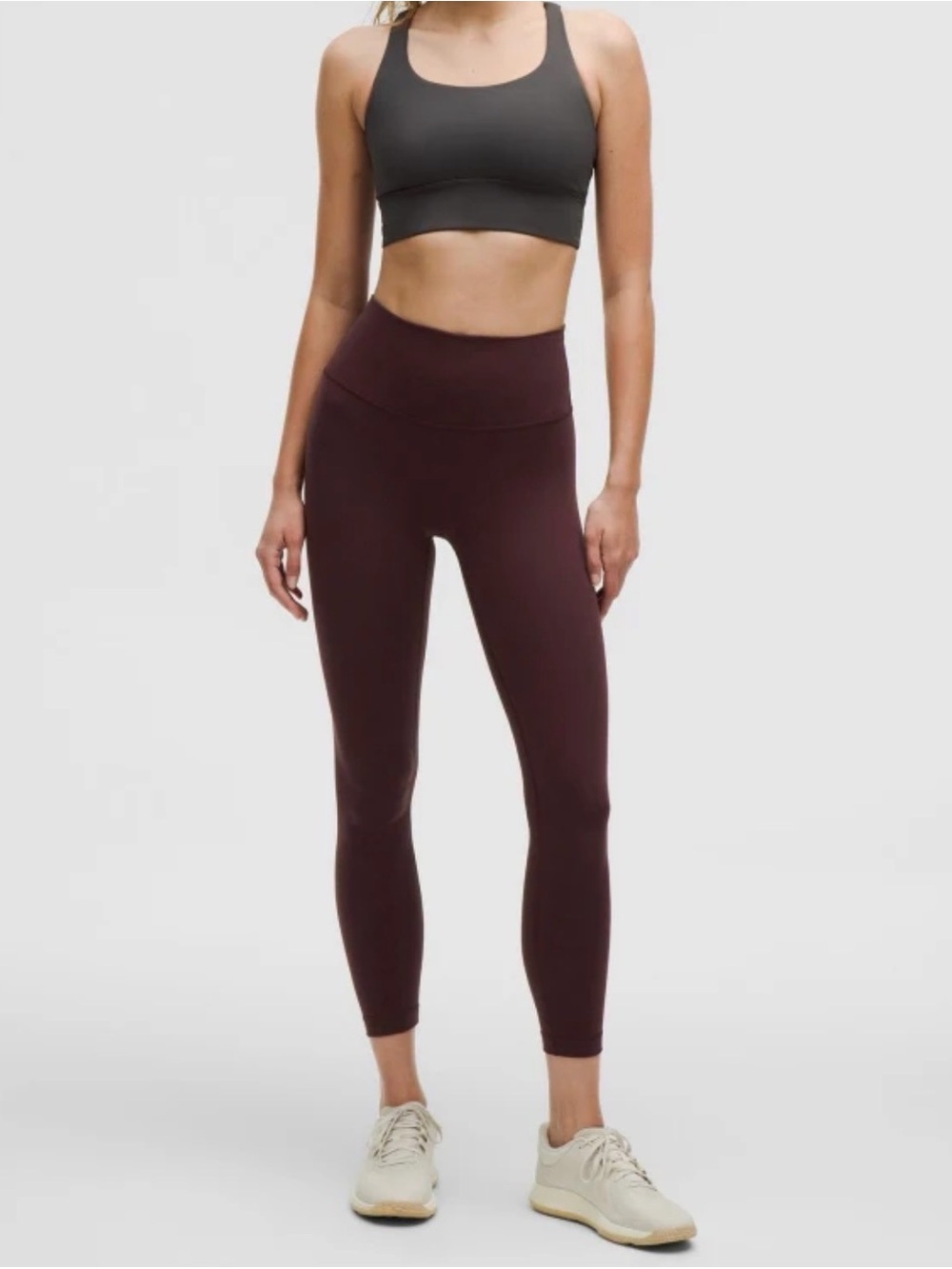 Lululemon Wunder train 25” high rise leggings in Black Plum size 6